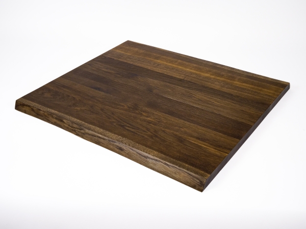 Arbeitsplatte Tischplatte Podest Eiche Räuchereiche Rustikal 40x800x900 mm, naturgeölt, Ästestellen schwarz gespachtelt